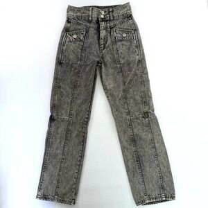 BDG Urban Outfitters High Waisted Acid Wash Cargo Jeans Black Size 24